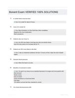 Bonent Exam  VERIFIED 100% SOLUTIONS