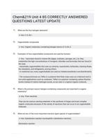 Chem&219 Unit 4 85 CORRECTLY ANSWERED QUESTIONS LATEST UPDATE