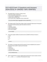 ECO 4223 Exam 3 Questions and Answers 2024/2025( A+ GRADED 100% VERIFIED).