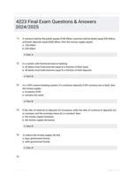 4223 Final EXAM REVIEW (QUESTIONS AND  ANSWERS)