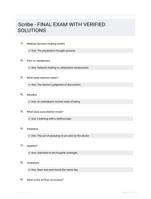 Scribe - FINAL EXAM WITH VERIFIED SOLUTIONS