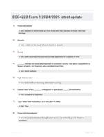 ECO4223 Exam 1 2024/2025 latest update