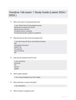 Hondros 166 exam 1 Study Guide (Latest 2024 / 2025 )