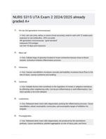 NURS 5315 UTA Exam 2 2024/2025   already graded   A+