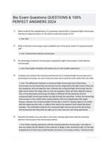Bio Exam Questions QUESTIONS & 100% PERFECT ANSWERS 2024