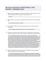 Bio Exam Questions QUESTIONS & 100% PERFECT ANSWERS 2024