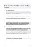 Exam Latest   Questions And Answers (Verified Answers)