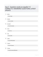 Esp 2 - Question words en español 13 CORRECTLY ANSWERED QUESTIONS LATEST UPDATE