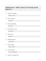 Mathnasium - Math Literary Test Study Guide Rated A+