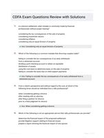 CDFA Exam Questions Review with Solutions