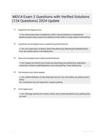 MDC4 Exam 2 Questions with Verified Solutions (124 Questions) 2024 Update