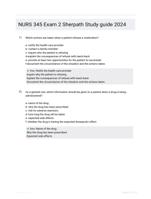 NURS 345 Exam 2 Sherpath Study guide 2024