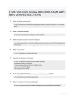 2100 Final Exam  Review 2024/2025  EXAM  WITH 100% VERIFIED  SOLUTIONS