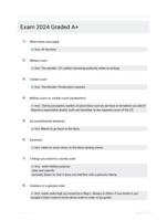 Exam 2024 Graded A+