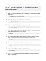 GXMO Study Questions |205 Questions| With Correct Answers.