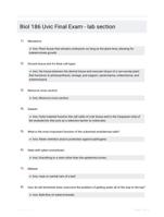 Biol 186 Uvic Final Exam - lab section