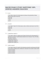MACRO EXAM 2 STUDY QUESTIONS 100%  VERIFIED ANSWERS  2024/2025
