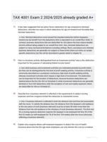 TAX 4001 Exam 2 2024/2025  already graded A+