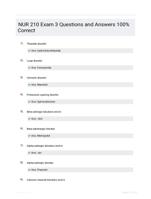 NUR 210 Exam 3 Questions and Answers 100% Correct