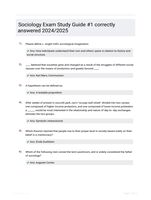 Sociology Exam Study Guide #1 correctly answered 2024/2025