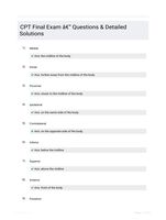 CPT Final Exam - Questions & Detailed Solutions