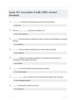 soca 101 wvu exam 3 with 100% correct Answers