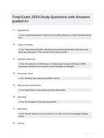 Final Exam 2024 Study Questions with Answers graded A+