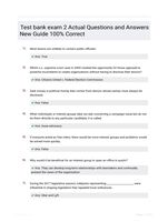Test bank exam 2 Actual Questions and Answers New Guide 100% Correct