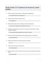 Study Guide (127 Questions & Answers) Latest Update.