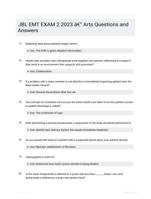 JBL EMT EXAM 2 2023 - Arts Questions and Answers