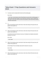 Telus Exam 1 Prep Questions and Answers 2024.