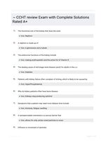 ~ CCHT review Exam with Complete Solutions Rated A+