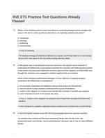 RVE ETS Practice Test Questions Already Passed