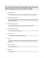 NU 650 Final Exam SG Questions with Answers 2024 Updates All Correct with A+ Grade