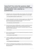 Study this!!! Ftce online fele questions, Math questions and answer to memorize QUESTIONS AND ANSWERS 100% VERIFIED A+ GUARANTEED