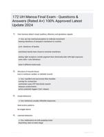 172 UH Manoa Final Exam - Questions & Answers (Rated A+) 100% Approved Latest Update 2024