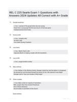 REL C 225 Searle Exam 1 Questions with Answers 2024 Updates All Correct with A+ Grade