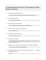 a-z standardized dcw test |100 Questions| With Correct Answers.