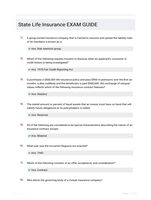 State Life Insurance EXAM GUIDE