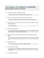TLETA Week 2 152 CORRECTLY ANSWERED QUESTIONS LATEST UPDATE