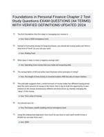 Foundations in Personal Finance Chapter 2 Test Study Questions EXAM QUESTIONS (44 TERMS) WITH VERIFIED DEFINITIONS UPDATED 2024