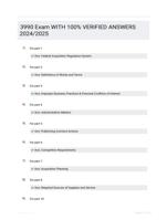 3990 Exam WITH 100%  VERIFIED ANSWERS  2024/2025