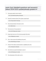 exam Quiz (detailed questions and answers)(latest 2024/2025 update)already graded A+