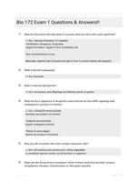 Bio 172 Exam 1 Questions & Answers!!