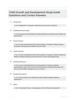 Child Growth and Development |205 Questions| With Correct Answers.