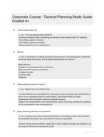 Corporals Course - Tactical Planning QUESTIONS AND ANSWERS 100% VERIFIED A+ GUARANTEED