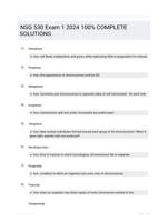 NSG 530 Exam 1 2024 100% COMPLETE  SOLUTIONS