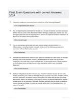 Final Exam Questions with correct Answers 2024