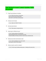 336 Midterm exam  Latest Update 100% Accurate!!