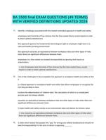 BA 3500 final EXAM QUESTIONS (49 TERMS) WITH VERIFIED DEFINITIONS UPDATED 2024